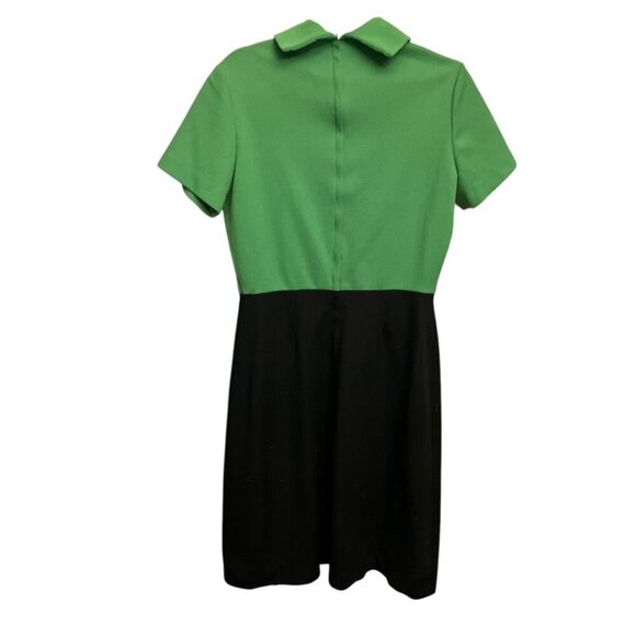 Vintage MOD Green and Black Dress - Picture 2 of 6
